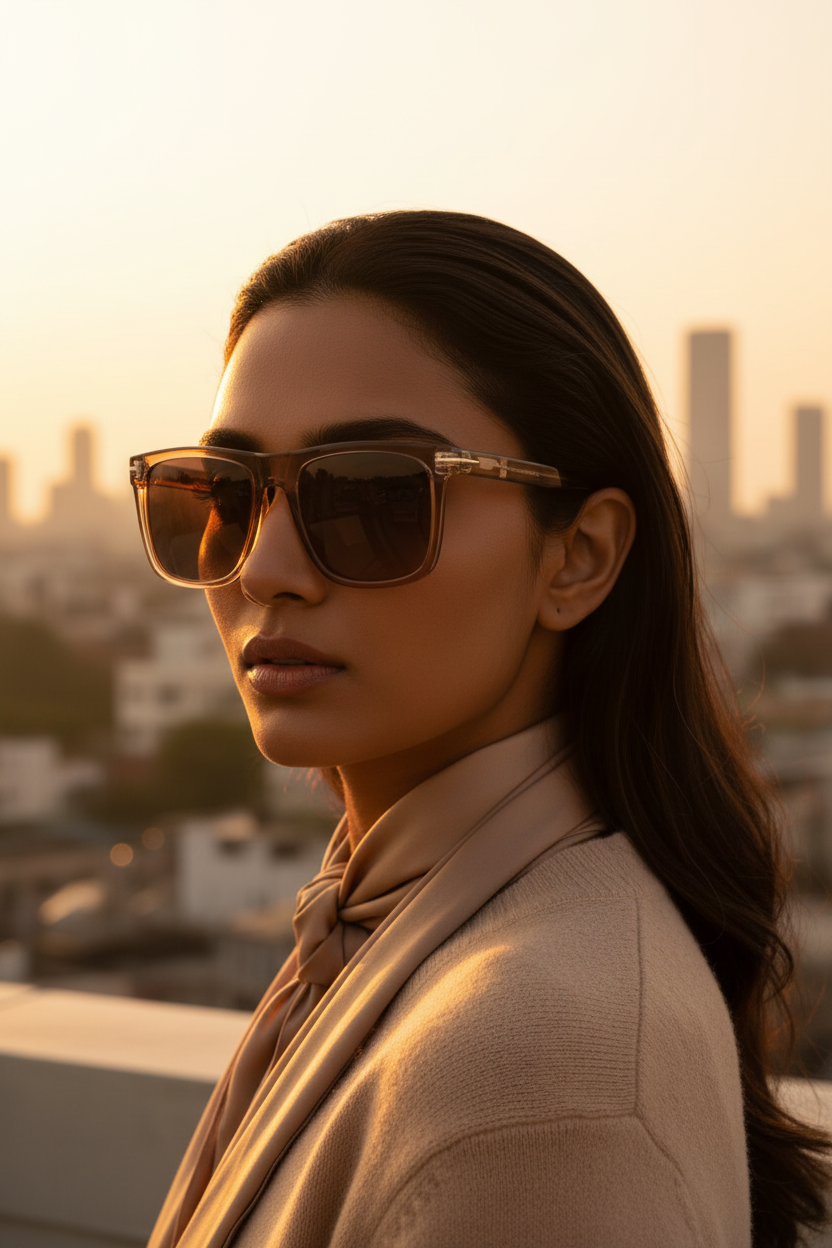 Indian Female Model Brown Frame Corrected